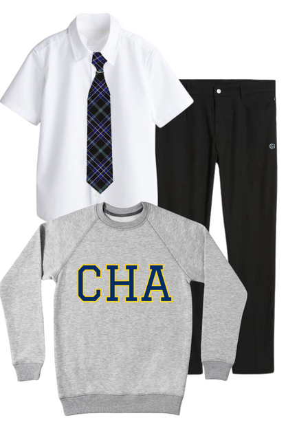 Varsity Pullover in Heather Grey