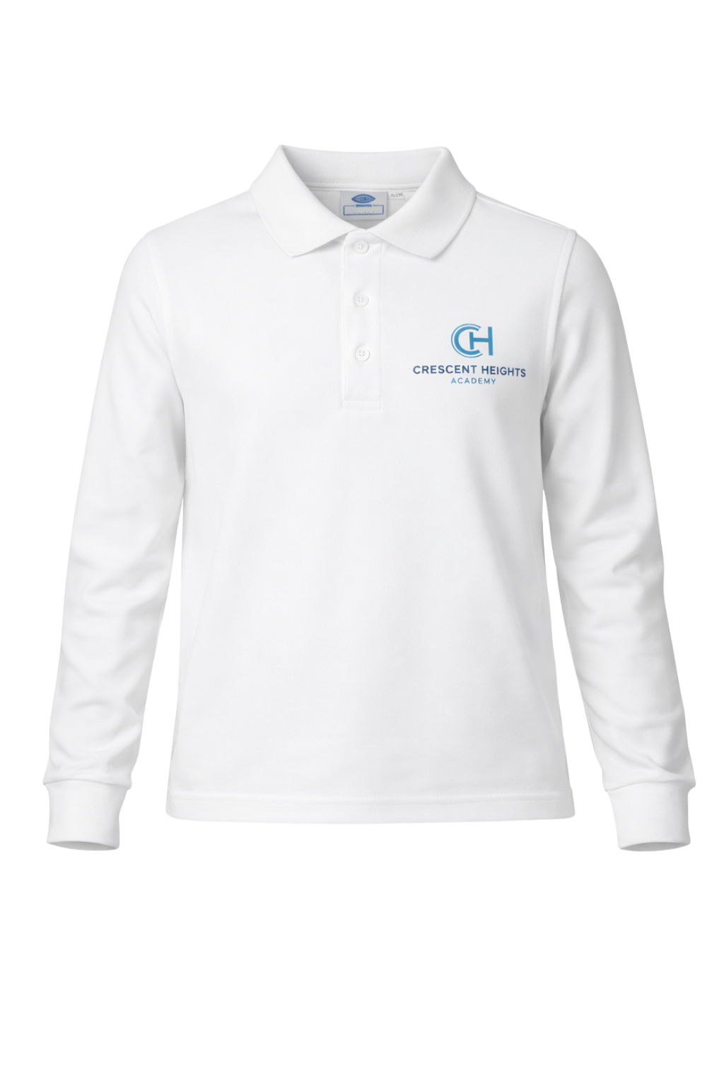 Long Sleeve Polo T with Crest
