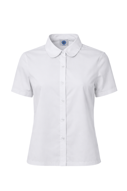 Short Sleeve Blouse - Peter Pan Collar