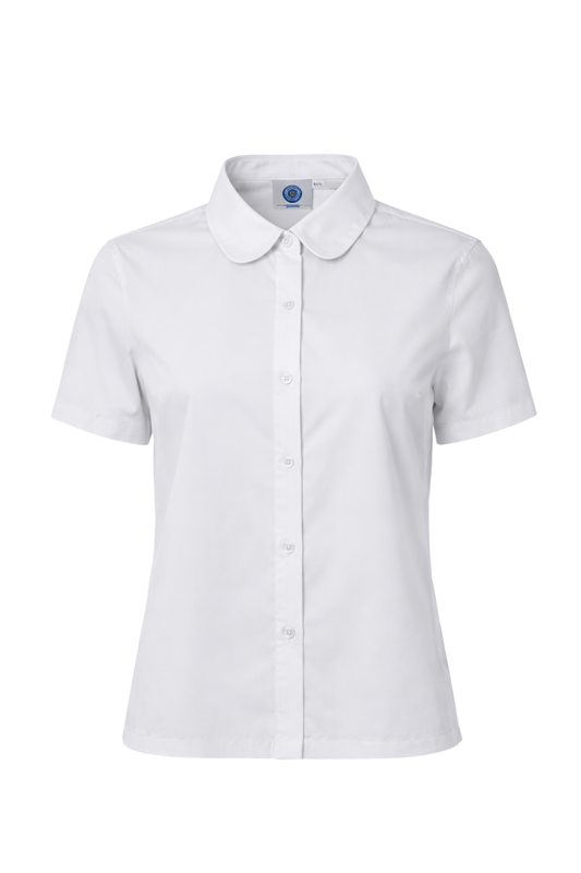 Short Sleeve Blouse - Peter Pan Collar