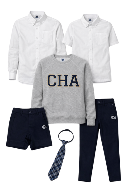 Varsity Pullover in Heather Grey