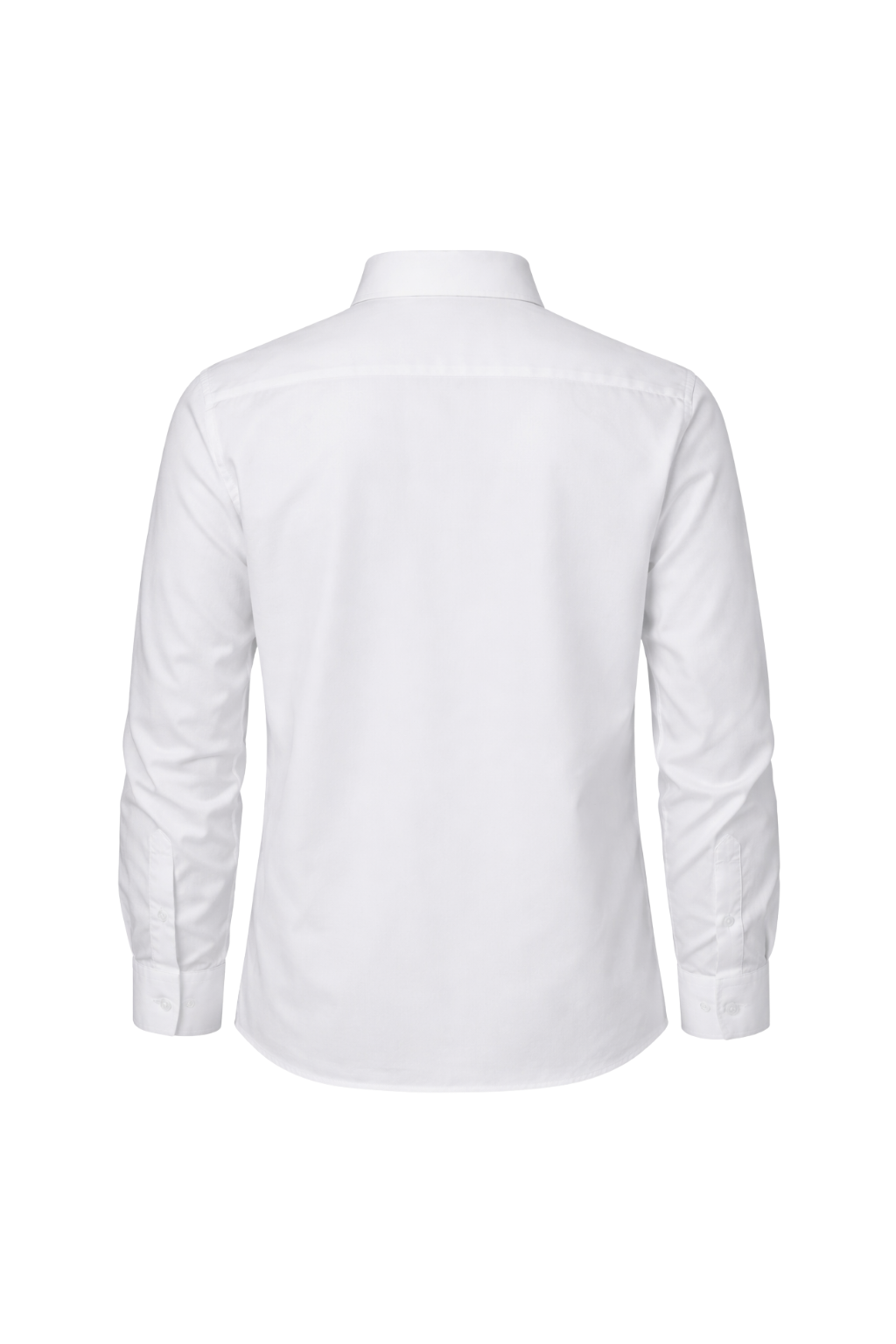 Long Sleeve Button Up Oxford Shirt in White