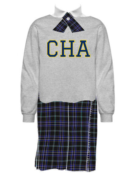 Varsity Pullover in Heather Grey