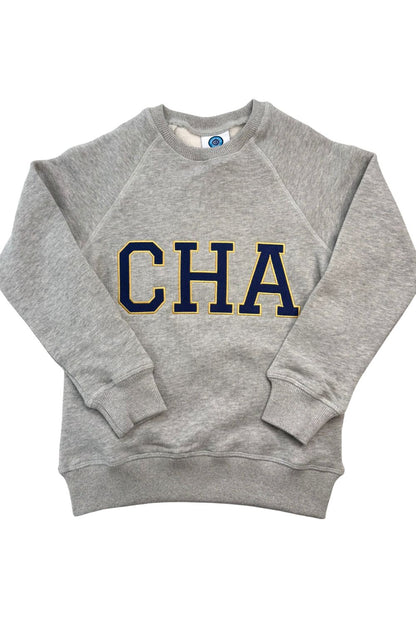 Varsity Pullover in Heather Grey