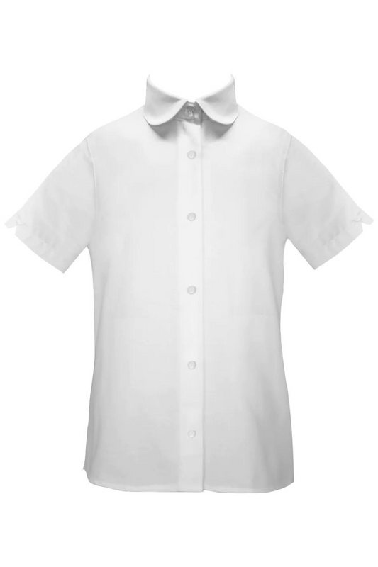 Short Sleeve Blouse - Peter Pan Collar
