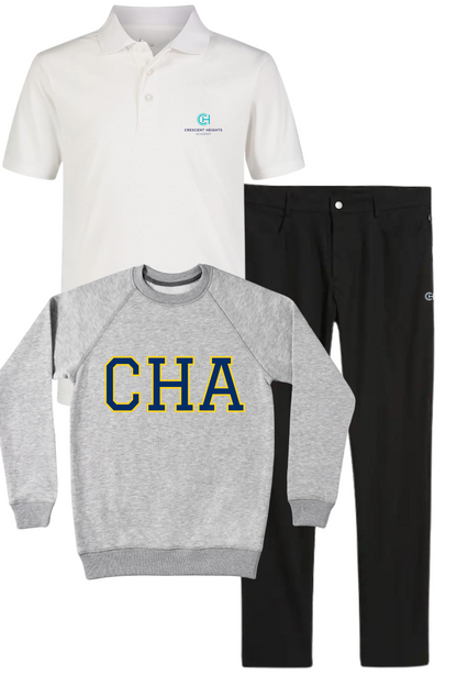 Varsity Pullover in Heather Grey