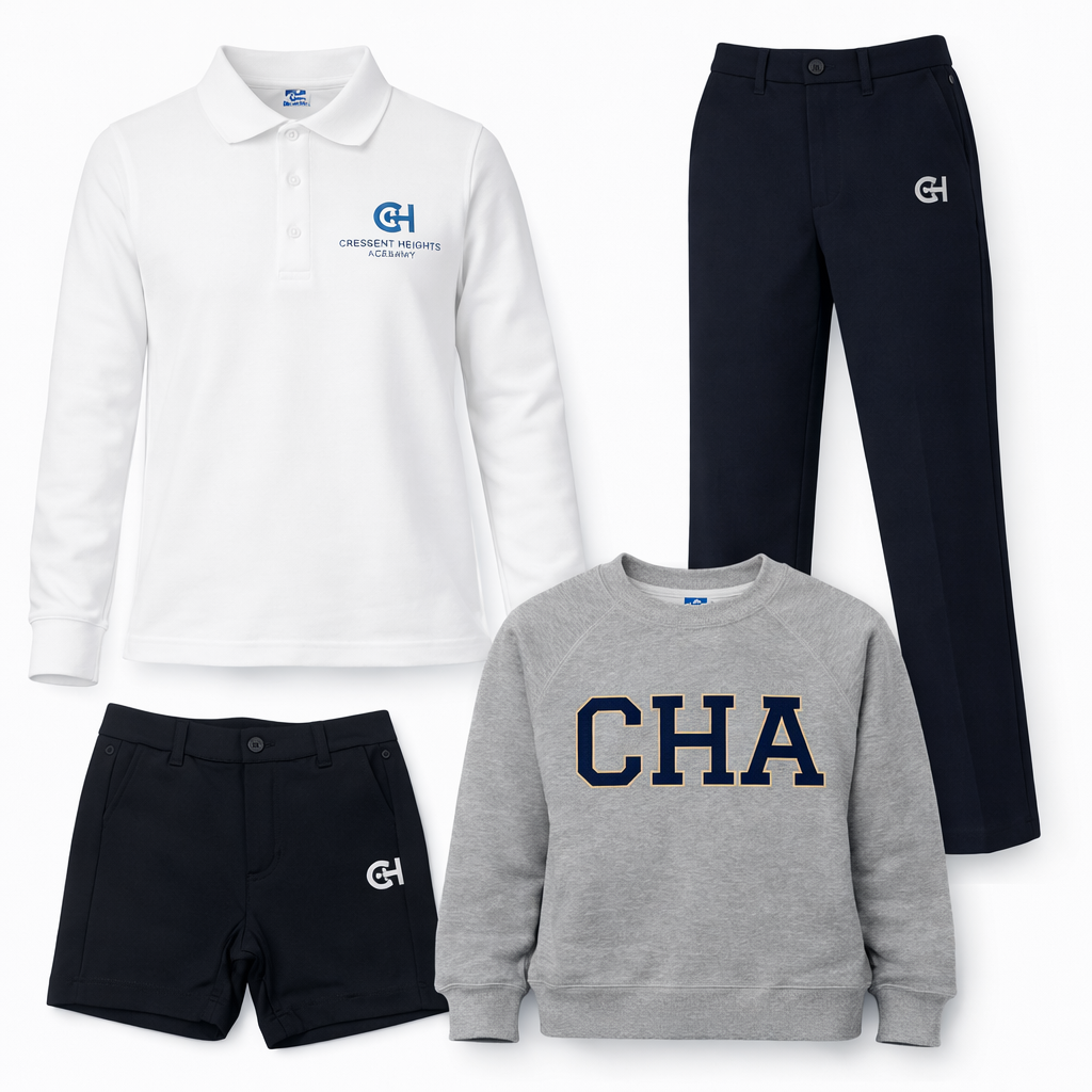 Long Sleeve Polo T with Crest