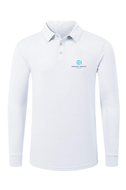 Long Sleeve Polo T with Crest